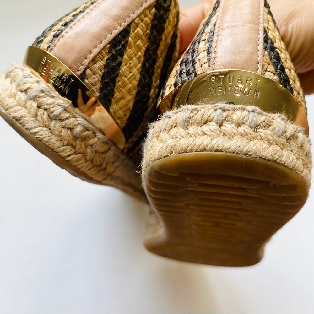 Stuart Weitzman Raffia Zebra Pattern Espadrille - Picture 7 of 7